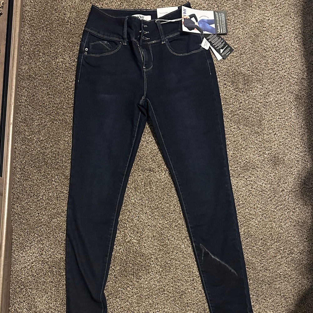 YMI Women's High Rise Dark Blue Jeans